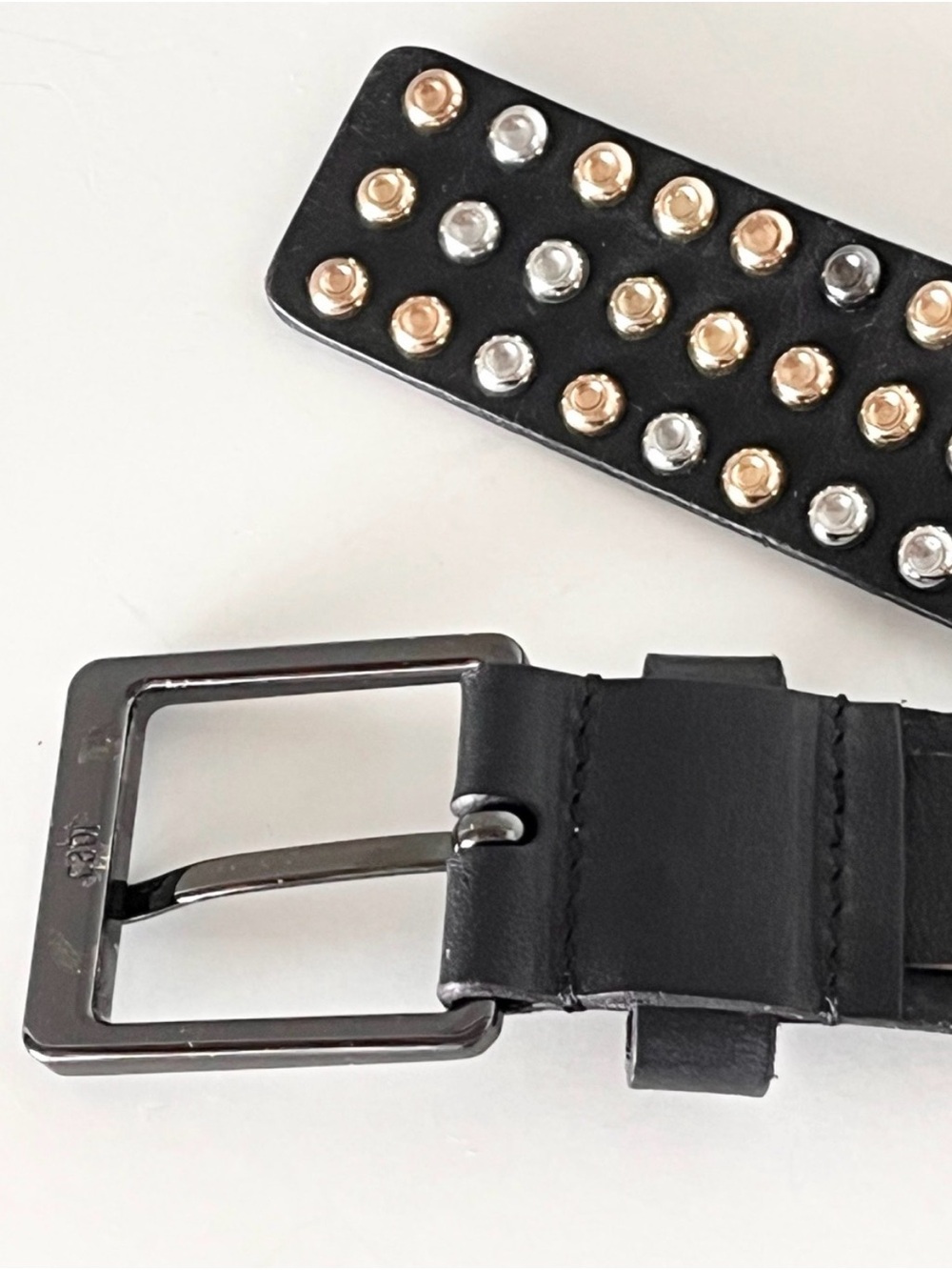 CAbi Pristine Studded Leather Belt • Mixed Metal Edge XL - Picture 7 of 9